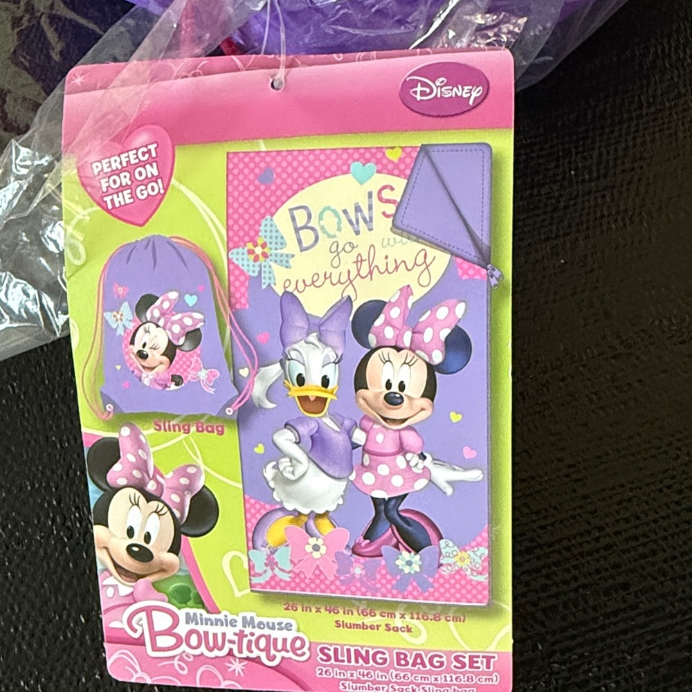 Disney Minnie Mouse and Daisy Duck Purple Sling Bag Set
